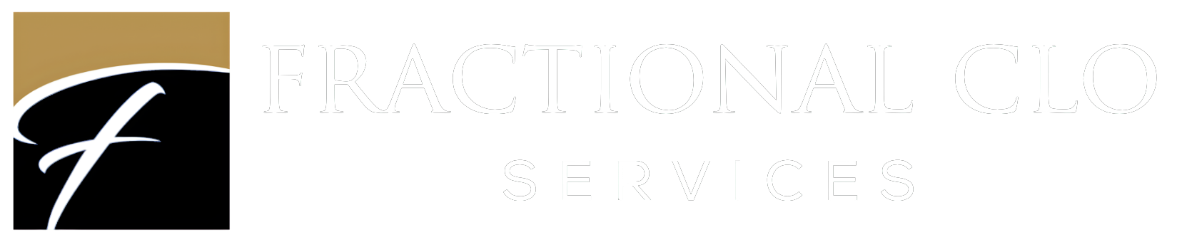 Fractional CLO Services Logo White Fractional CLO Services Logo White